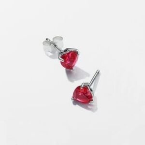 Pandora red heart earrings